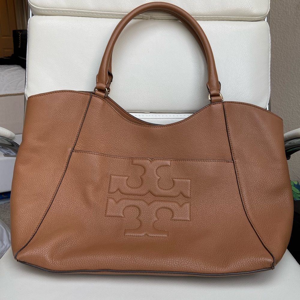 Tory Burch Bombe Leather Tote
